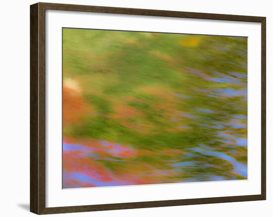 Michigan. Trees Reflect in Cascade Above Bond Falls, Ontonagon River-Julie Eggers-Framed Photographic Print