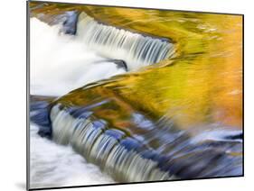 Michigan. Trees Reflect in Cascade Above Bond Falls, Ontonagon River-Julie Eggers-Mounted Premium Photographic Print