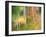 Michigan, Upper Peninsul. Reflection of Blurred Autumn Woodland-Julie Eggers-Framed Photographic Print