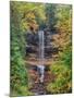 Michigan, Upper Peninsula. Munising Falls in Autumn-Julie Eggers-Mounted Photographic Print