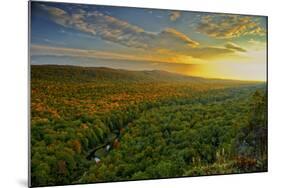 Michigan, Upper Peninsula. Sunset at Porcupine Mountains-Petr Bednarik-Mounted Photographic Print