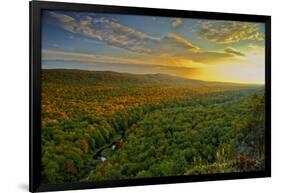 Michigan, Upper Peninsula. Sunset at Porcupine Mountains-Petr Bednarik-Framed Photographic Print