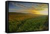 Michigan, Upper Peninsula. Sunset at Porcupine Mountains-Petr Bednarik-Framed Stretched Canvas