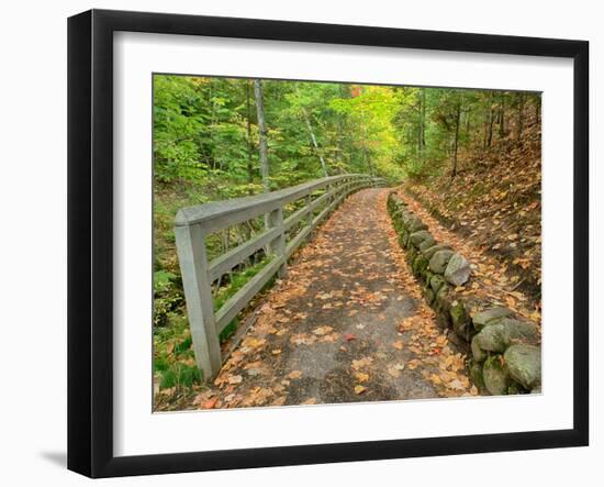Michigan, Upper Peninsula. Trail Leading to Munising Falls in Autumn-Julie Eggers-Framed Photographic Print