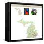 Michigan-IndianSummer-Framed Stretched Canvas