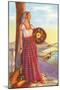 Michoacan Lady with Pottery-null-Mounted Art Print