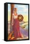 Michoacan Lady with Pottery-null-Framed Stretched Canvas