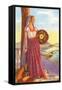 Michoacan Lady with Pottery-null-Framed Stretched Canvas