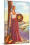 Michoacan Lady with Pottery-null-Mounted Art Print