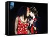 Mick Jagger and Backup Singer Lisa Fischer During a Performance by the Rolling Stones-null-Framed Stretched Canvas