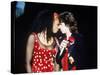 Mick Jagger and Backup Singer Lisa Fischer During a Performance by the Rolling Stones-null-Stretched Canvas