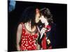 Mick Jagger and Backup Singer Lisa Fischer During a Performance by the Rolling Stones-null-Mounted Premium Photographic Print