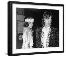 Mick Jagger and Bianca Jagger-null-Framed Art Print