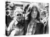 Mick Jagger and His Girl Friend, Singer Marianne Faithful Arrive at Magistrate's Court-null-Stretched Canvas