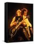 Mick Jagger and Keith Richards During a Performance by the Rolling Stones-null-Framed Stretched Canvas