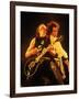 Mick Jagger and Keith Richards During a Performance by the Rolling Stones-null-Framed Premium Photographic Print