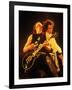 Mick Jagger and Keith Richards During a Performance by the Rolling Stones-null-Framed Premium Photographic Print