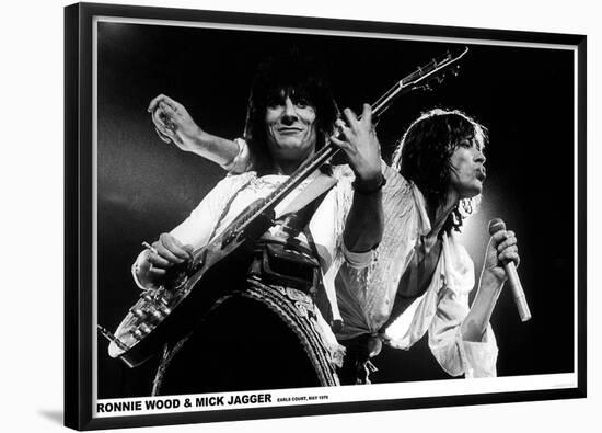 Mick Jagger and Ronnie Wood-null-Framed Poster