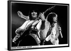 Mick Jagger and Ronnie Wood-null-Framed Poster