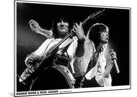 Mick Jagger and Ronnie Wood-null-Mounted Poster