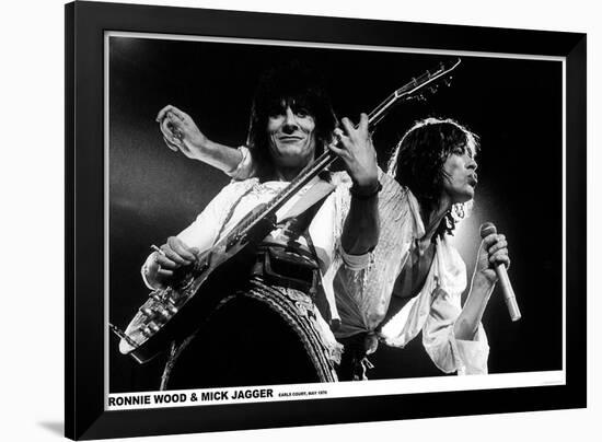 Mick Jagger and Ronnie Wood-null-Framed Poster