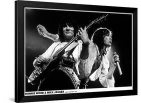 Mick Jagger and Ronnie Wood-null-Framed Poster