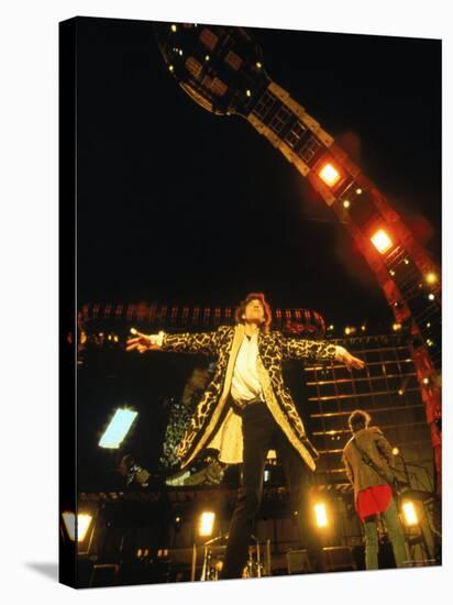 Mick Jagger During a Performance by the Rolling Stones-null-Stretched Canvas