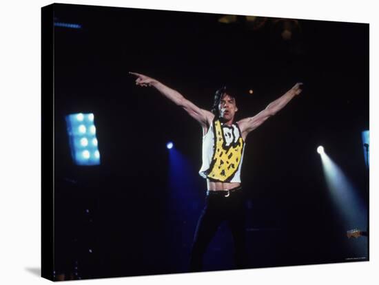 Mick Jagger During a Performance by the Rolling Stones-null-Stretched Canvas