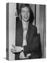 Mick Jagger in a Door-Associated Newspapers-Stretched Canvas