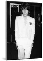 Mick Jagger in White Suit-null-Mounted Art Print