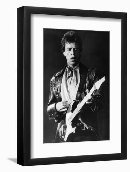 Mick Jagger on Guitar-Associated Newspapers-Framed Photo