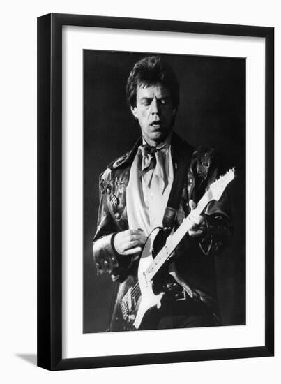 Mick Jagger on Guitar-Associated Newspapers-Framed Photo