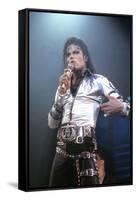 Mickael Jackson on Stage in Los Angeles in 1993-null-Framed Stretched Canvas