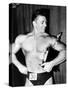 Mickey Hargitay, Who Has Just Won the Amateur Mr. Universe Contest in London, 1955-null-Stretched Canvas