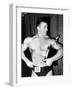 Mickey Hargitay, Who Has Just Won the Amateur Mr. Universe Contest in London, 1955-null-Framed Photo