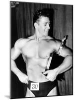 Mickey Hargitay, Who Has Just Won the Amateur Mr. Universe Contest in London, 1955-null-Mounted Photo