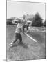 Mickey Mantle's Son Batting at Ball Pitched by Him-Ralph Morse-Mounted Premium Photographic Print