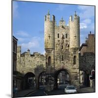 Micklegate Bar and City Wall, York, Yorkshire, England, United Kingdom, Europe-Roy Rainford-Mounted Photographic Print