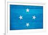 Micronesia Flag Design with Wood Patterning - Flags of the World Series-Philippe Hugonnard-Framed Art Print