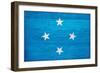 Micronesia Flag Design with Wood Patterning - Flags of the World Series-Philippe Hugonnard-Framed Art Print