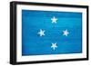 Micronesia Flag Design with Wood Patterning - Flags of the World Series-Philippe Hugonnard-Framed Art Print