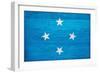 Micronesia Flag Design with Wood Patterning - Flags of the World Series-Philippe Hugonnard-Framed Art Print