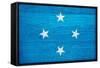 Micronesia Flag Design with Wood Patterning - Flags of the World Series-Philippe Hugonnard-Framed Stretched Canvas