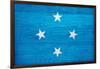 Micronesia Flag Design with Wood Patterning - Flags of the World Series-Philippe Hugonnard-Framed Art Print