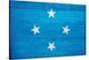 Micronesia Flag Design with Wood Patterning - Flags of the World Series-Philippe Hugonnard-Stretched Canvas