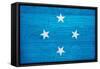 Micronesia Flag Design with Wood Patterning - Flags of the World Series-Philippe Hugonnard-Framed Stretched Canvas