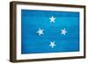 Micronesia Flag Design with Wood Patterning - Flags of the World Series-Philippe Hugonnard-Framed Premium Giclee Print