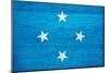 Micronesia Flag Design with Wood Patterning - Flags of the World Series-Philippe Hugonnard-Mounted Premium Giclee Print