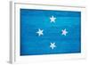 Micronesia Flag Design with Wood Patterning - Flags of the World Series-Philippe Hugonnard-Framed Art Print