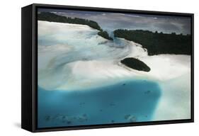Micronesia, Palau, Ariel View of Rock Islands-Stuart Westmorland-Framed Stretched Canvas